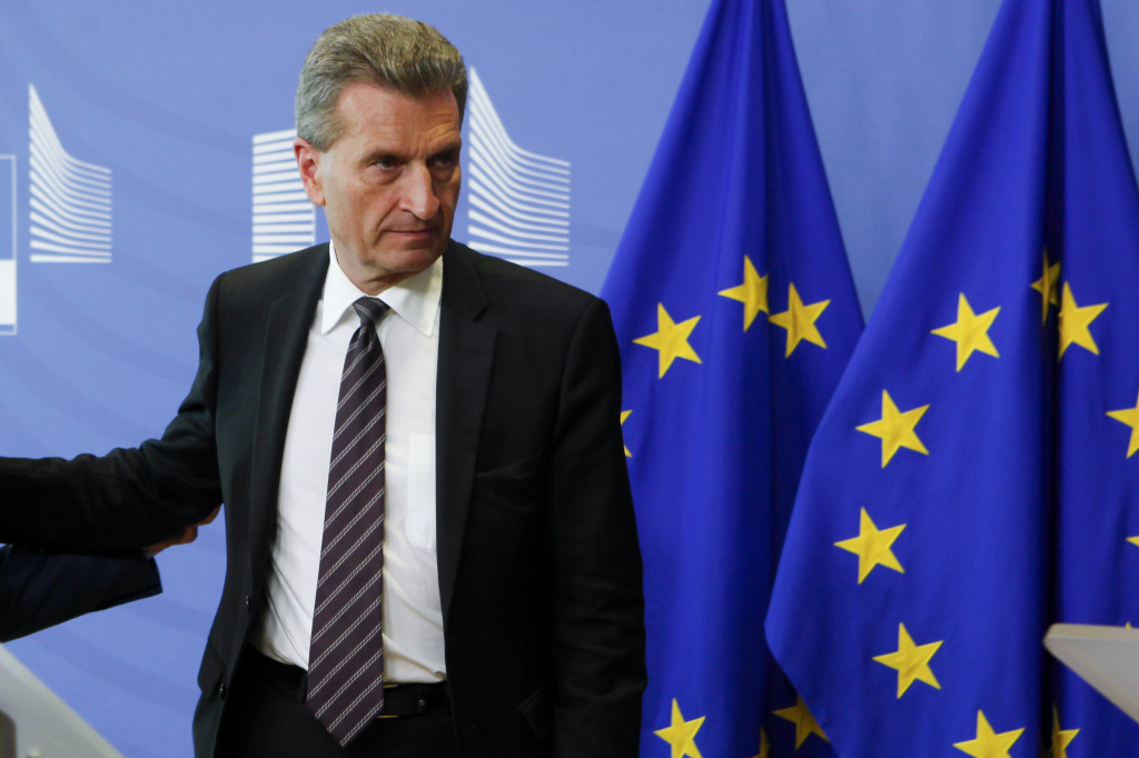 Gunter Oettinger, comisario de Energía de la CE. FOTO: CE.
