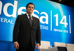El presidente de Endesa, Borja Prado, durante la junta de accionistas de este año. FOTO: Endesa.