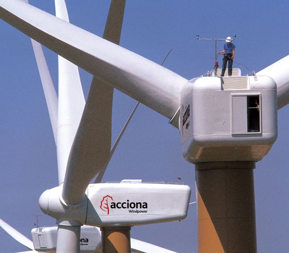 Acciona  ya cuenta con 1.200 MW eólicos en Estados Unidos. FOTO: Acciona