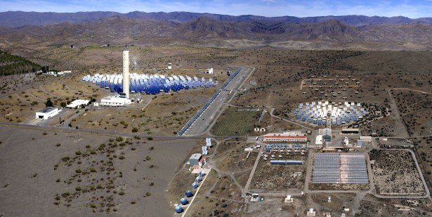 Panorámica de la planta solar de Almería, del Ciemat. FOTO: Ciemat