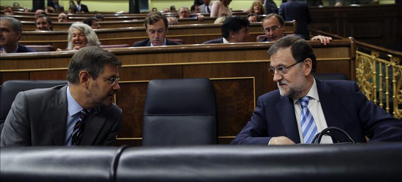 El presidente del Gobierno, Mariano Rajoy, en la sesión de control en el Congreso. FOTO: EFE.