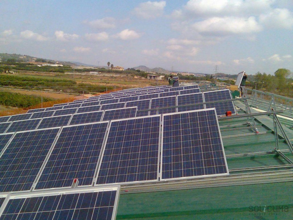 Planta fotovoltaica en Extremadura. 