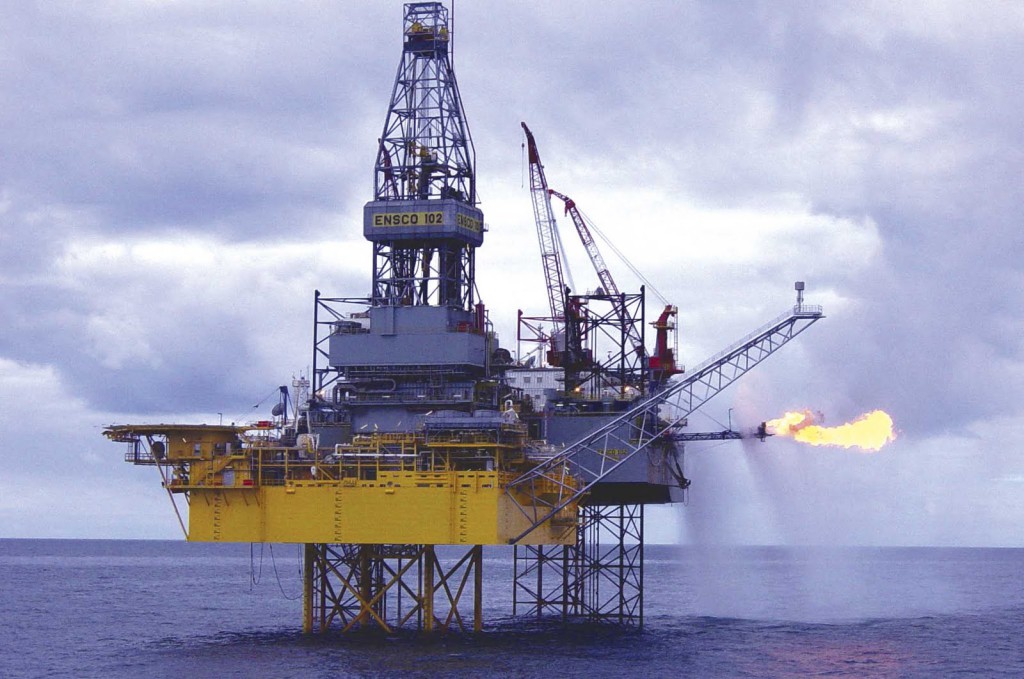 Plataforma petrolera en el Mar del Norte.