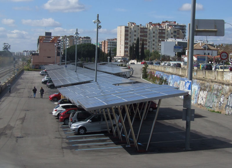 Aparcamiento fotovoltaico en Caldes.