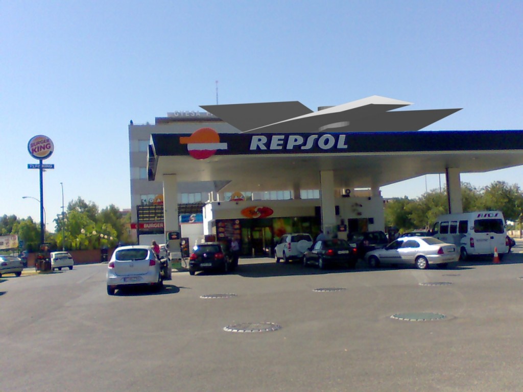 Estación de servicio de Repsol. 