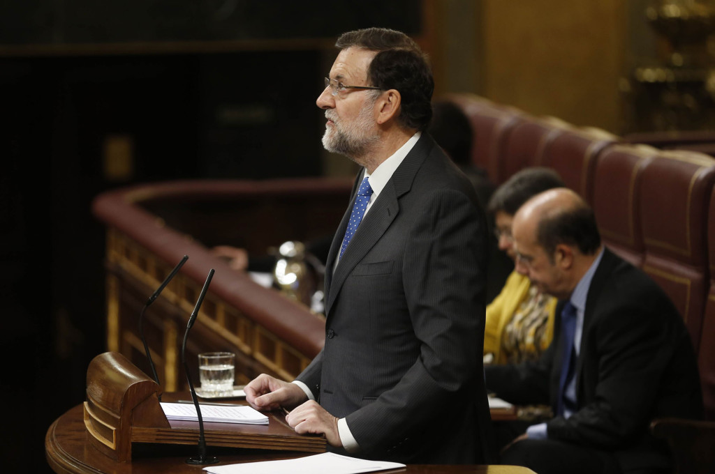 Mariano Rajoy durante su intervención en el Congreso.