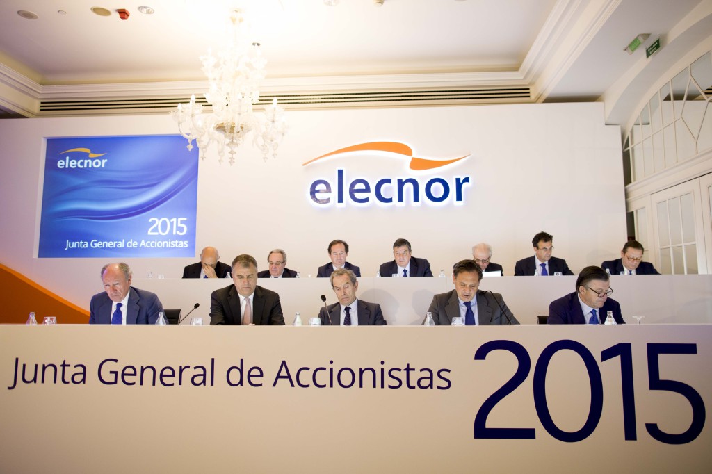 Imagen de la Junta General de accionista de Elecnor celebrada esta mañana. FOTO: Elecnor