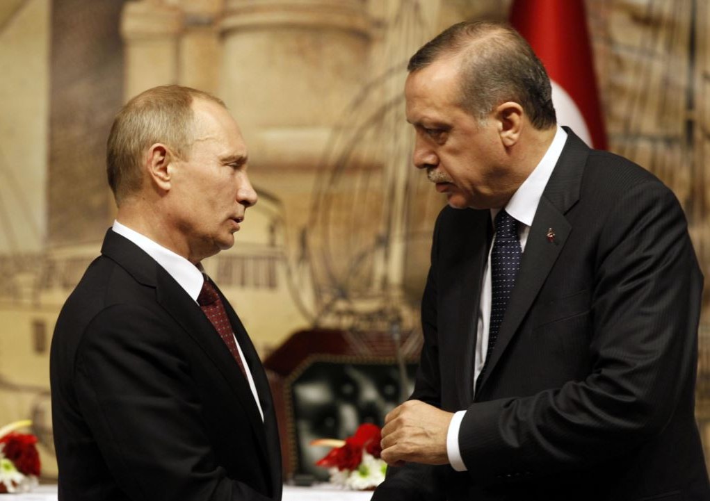 Los presidentes turco y ruso, Erdogan y Putin, en un encuentro.