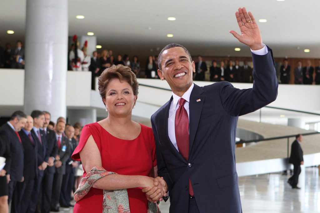 Obama en una visita a Brasilia.