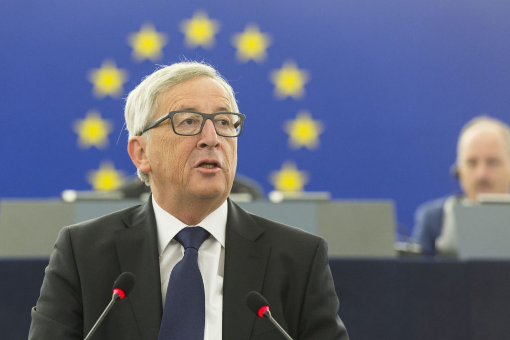 Jean-Claude Juncker durante su discurso en el SOTEU. FOTO: CE.