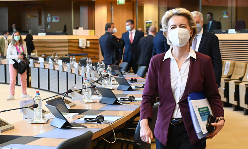 La presidenta de la Comisión Europea, Ursula von der Leyen,