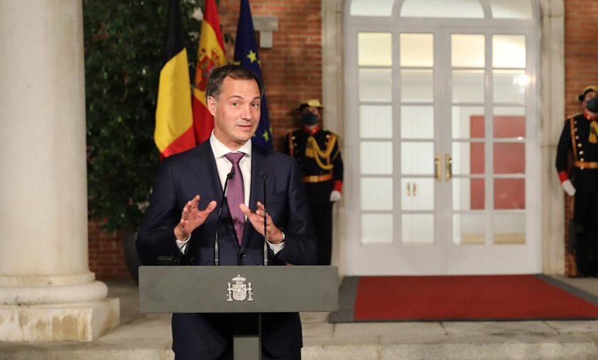 El primer ministro belga, Alexander de Croo, en su visita a España. FOTO: Europa Press