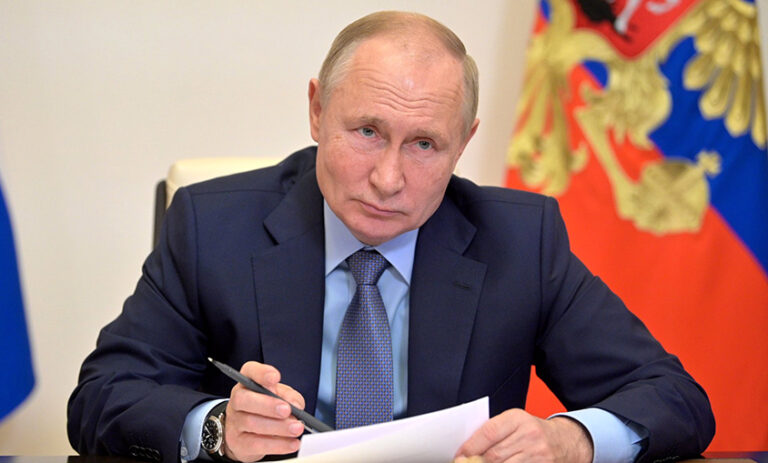El presidente de Rusia, Vladimir Putin, gas
