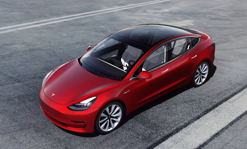 Tesla Model 3 arriba