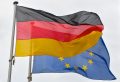 Bandera de Alemania y de la Unión Europea. FOTO: Patrick Pleul/dpa-Zentralbild/ZB