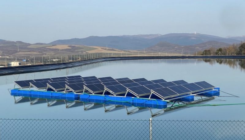 Proyecto de energía fotovoltaica flotantes de Emica Solar en Álava. FOTO: Emica Solar