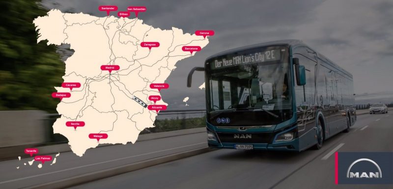 MAN prueba en España su tecnología para autobuses eléctricos. FOTO: Man