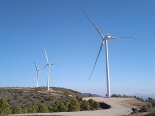 Iberdrola inicia la instalación de los aerogeneradores más potentes de España en el parque eólico de Sierra de Yeguas (Málaga). FOTO: Iberdrola