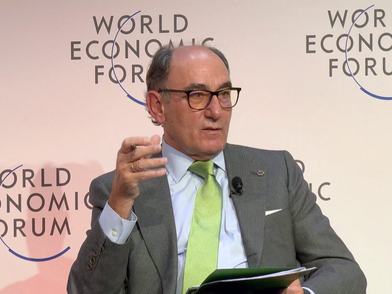 El presidente de Iberdrola, Ignacio Sánchez Galán, en un momento de su participación en el Foro Económico Mundial de Davos. FOTO: Iberdrola