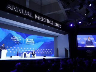 El presidente del Gobierno, Pedro Sánchez, interviene en la Reunión Anual del Foro Económico Mundial en Davos-Klosters (Suiza). FOTO: Pool Moncloa/Fernando Calvo