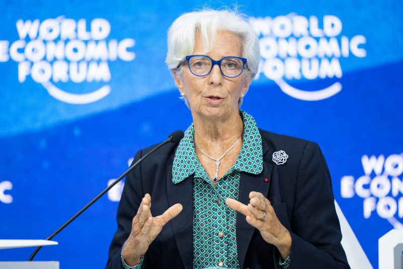La presidenta del Banco Central Europeo (BCE), Christine Lagarde. en el Foro Económico Mundial de Davos. FOTO: World Economic Forum / Boris Baldinger