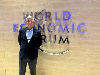El presidente de Naturgy, Francisco Reynés, en el Foro Económico Mundial de Davos.