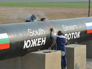 El gaseoducto South Stream entre Rusia y Asutria.