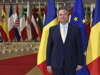 El primer ministro de Rumanía, Nicolae Ciuca, en el Consejo Europeo. FOTO: CE