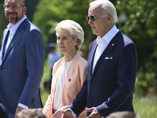 El presidente estadounidense, Joe Biden, y la presidenta de la Comisión Europea (CE), Ursula von der Leyen. FOTO: CE