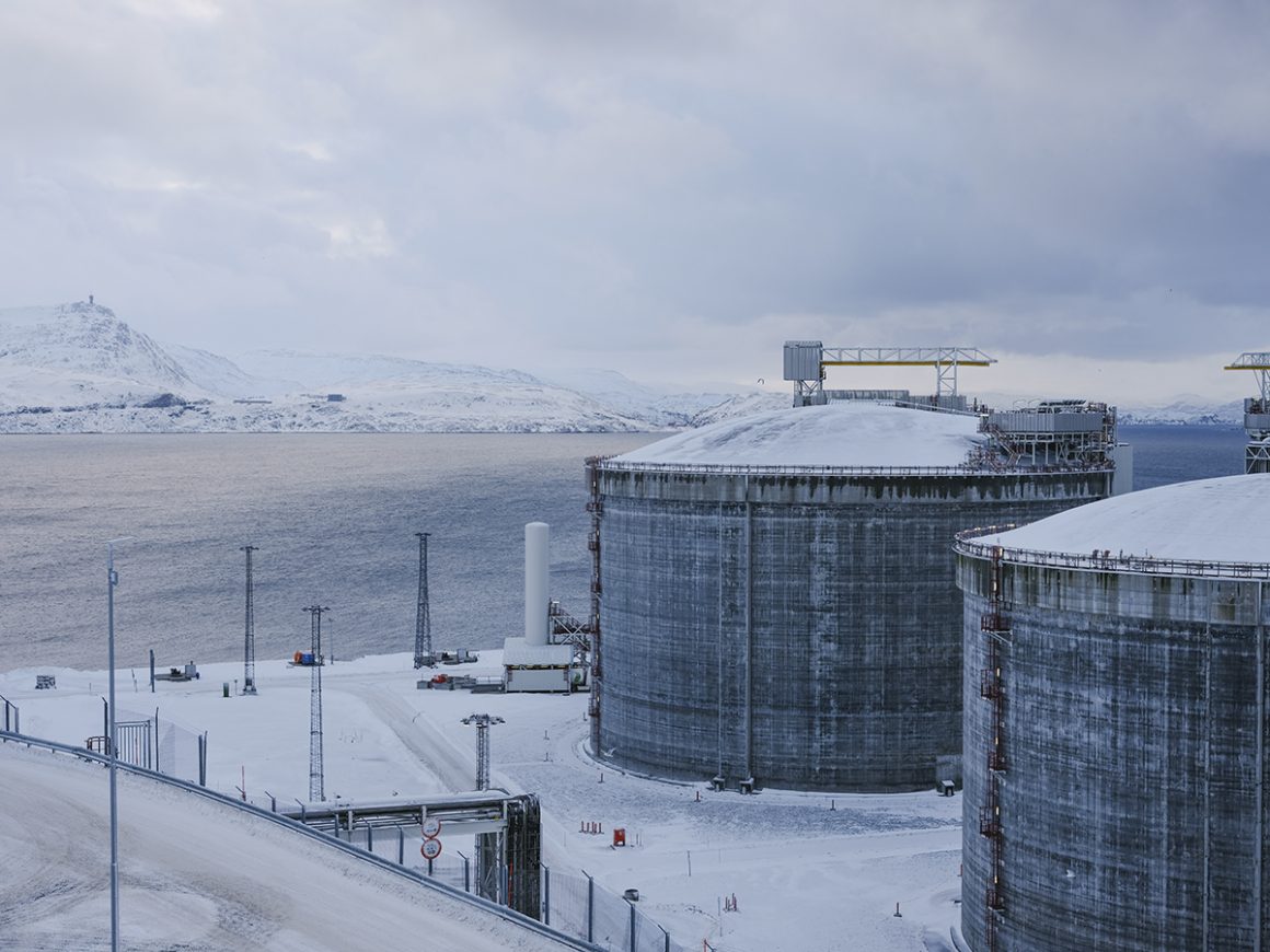 Instalaciones de almacenamiento de gas en Melkøya, Hammerfest en Noruega. FOTO: Equinor.