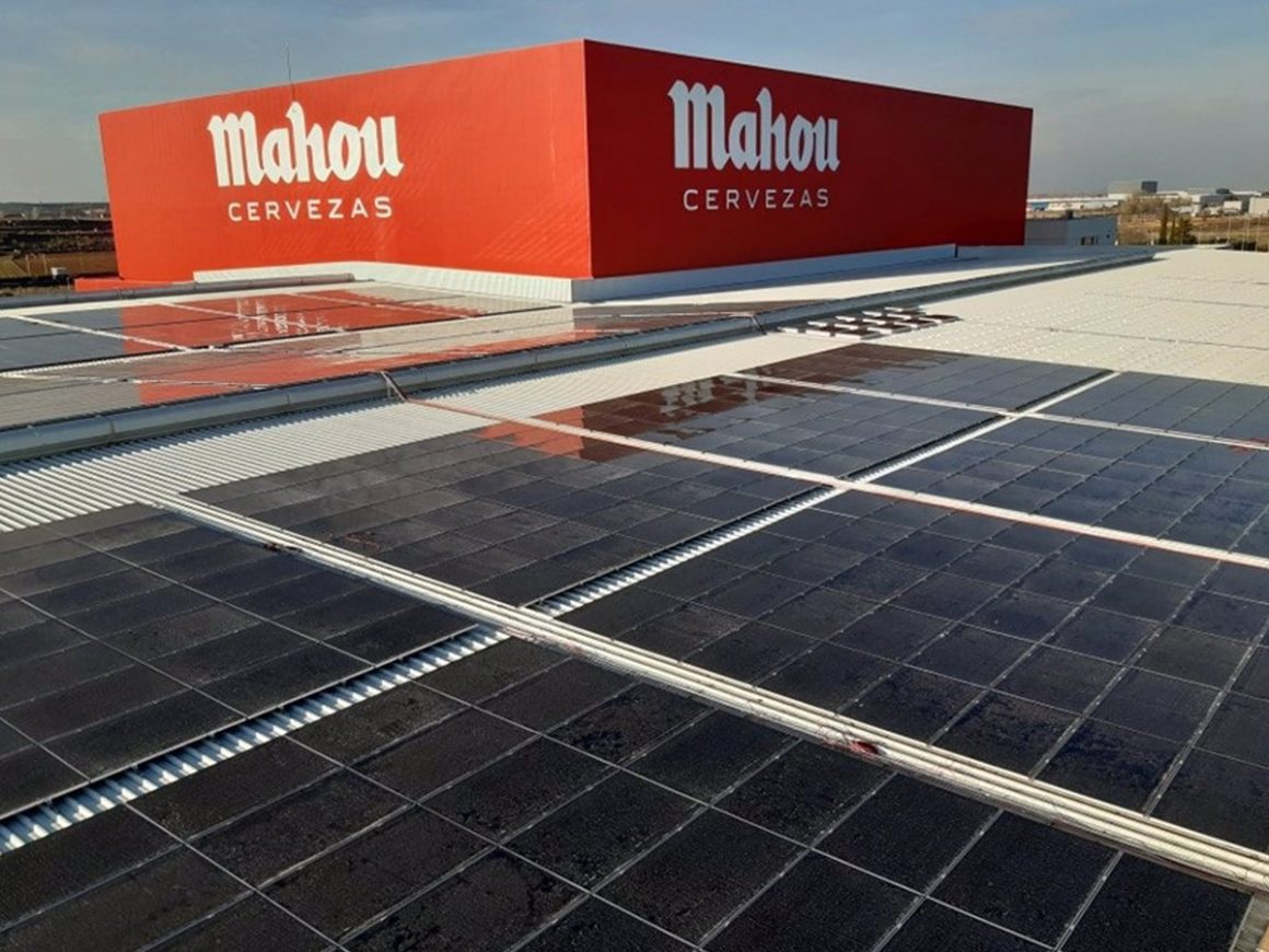 Instalación fotovoltaica de Mahou San Miguel en Alovera. FOTO: Mahou San Miguel
