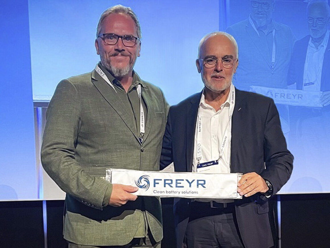 El consejero delegado de Freyr Battery, Tom Jensen, y el presidente de ACIM EMEA de Nidec Motor, Laurent Demortier. FOTO: Freyr Battery