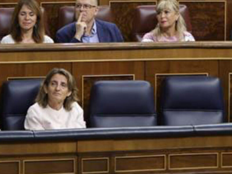 La ministra para la Transición Ecológica, Teresa Ribera en el Congreso. FOTO: Pool Congreso. Congreso de los Diputados