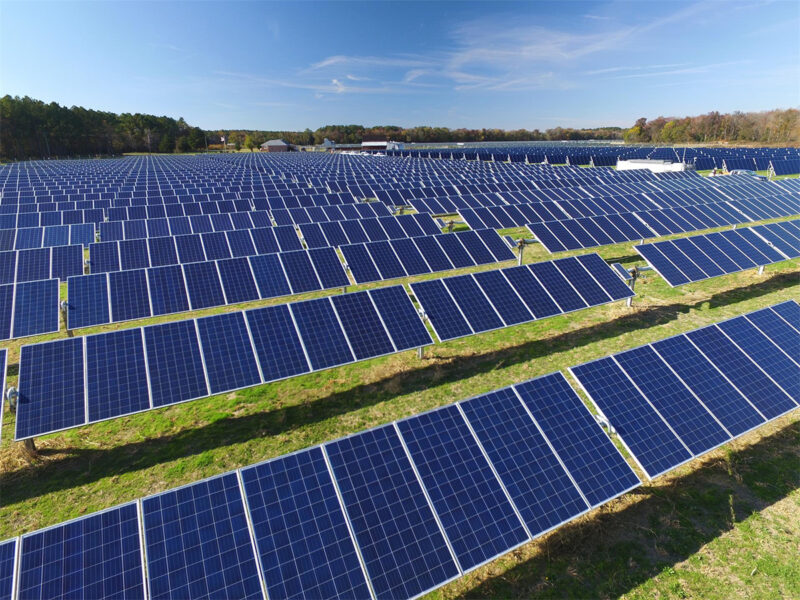 Planta fotovoltaica con placas solares. FOTO: Amazon