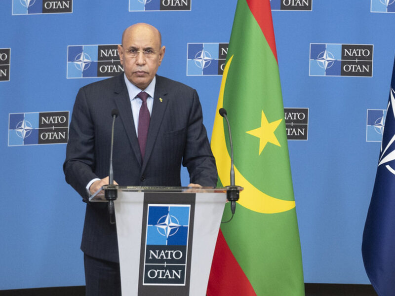 El presidente de Mauritaria, Mohamed Ould Cheikh El Ghazouan. FOTO: NATO