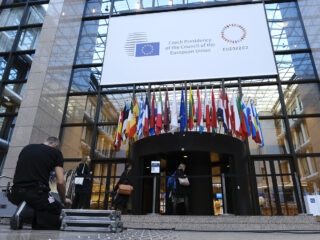 Intalaciones del Consejo Europeo que se celebra hasta mañana en Bruselas. FOTO: UE