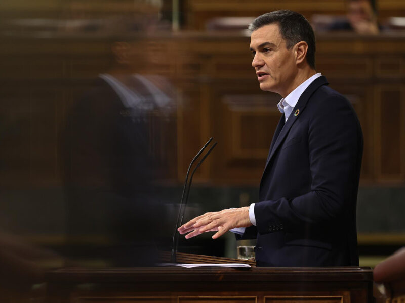 El presidente del Gobierno, Pedro Sánchez, en el Pleno del Congreso. FOTO: Eduardo Parra - Europa Press