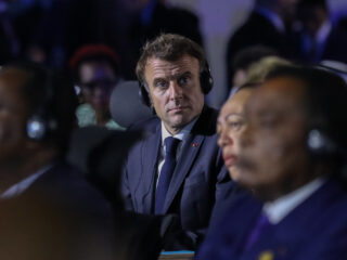 El presidente de Francia, Emmanuel Macron, en la cOP27. FOTO: UNclimatechange
