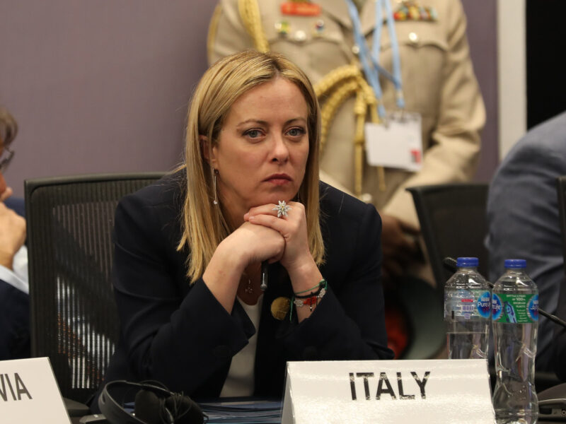 Giorgia Meloni, presidente de Italia, en la COP27. FOTO: UNclimatechange