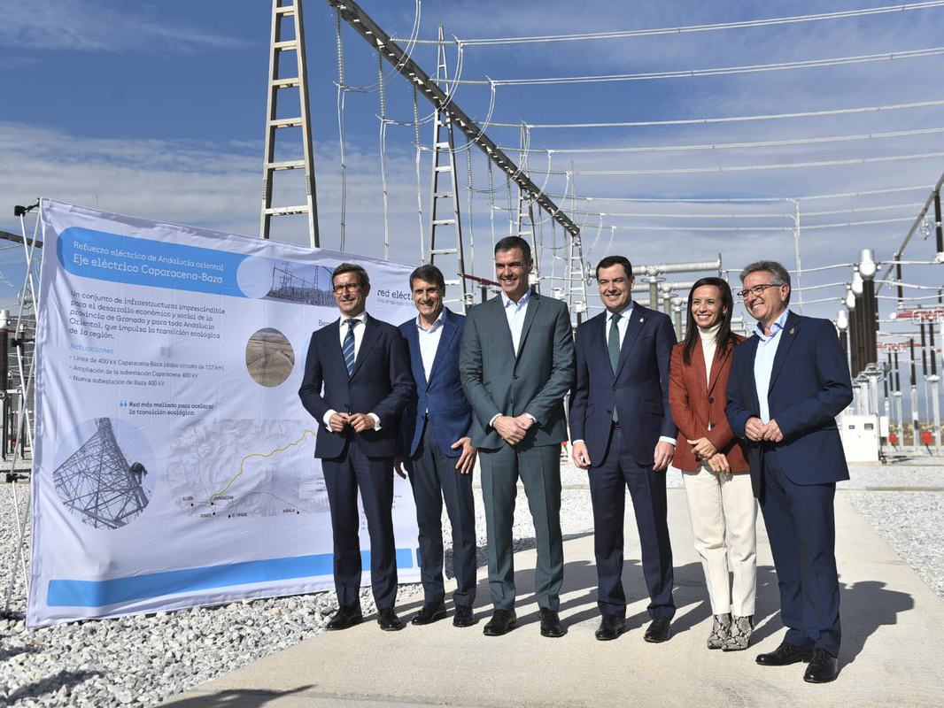 Pedro Sánchez ha inaugurado la subestación de Baza, la autopista energética. FOTO: Red eléctrica