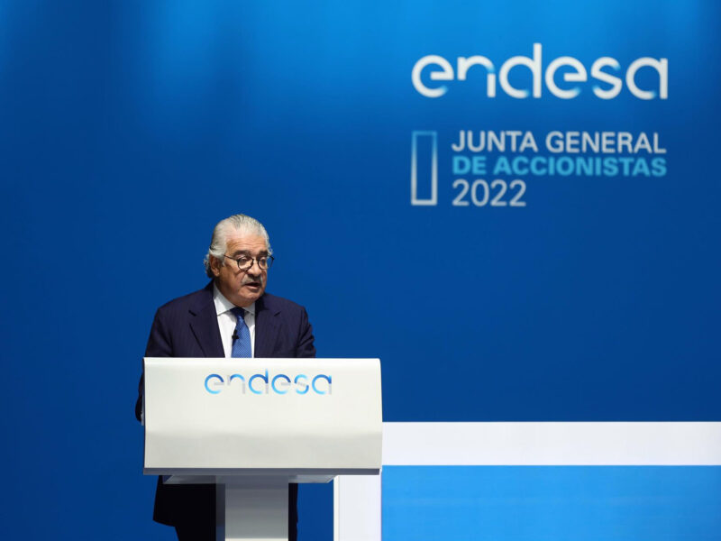 El consejero delegado de Endesa, José Bogas, interviene en una junta general de accionistas de Endesa. FOTO: Eduardo Parra - Europa Press