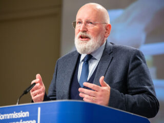 El vicepresidente ejecutivo de la Comisión Europea para el Pacto Verde, Frans Timmermans. FOTO: Bogdan Hoyaux