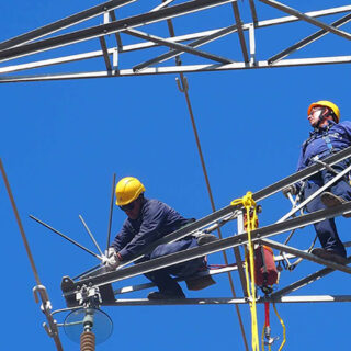 Operarios de Endesa realizan trabajos en la tensión de la red de distribución. FOTO: Endesa