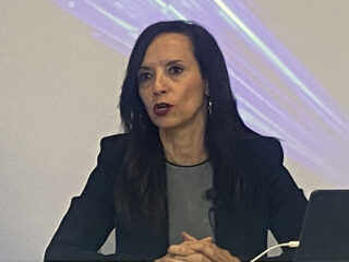 La presidenta de Redeia, Beatriz Corredor, en la presentación de resultados del ejercicio de 2022. FOTO: Ramón Roca