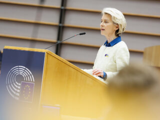 La presidenta del Ejecutivo comunitario, Ursula von der Leyen. FOTO: Christophe Licoppe