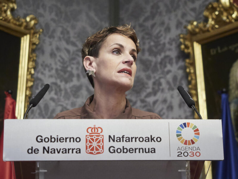 La presidenta de Navarra, María Chivite. FOTO: Eduardo Sanz - Europa Press