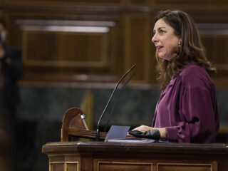 La diputada del PP, Tristana Moraleja, interviene en un pleno en el Congreso de los Diputados. FOTO: Jesús Hellín - Europa Press