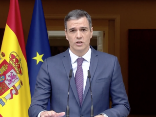 Pedro Sánchez anuncia la convocatoria de elecciones generales. FOTO: Moncloa
